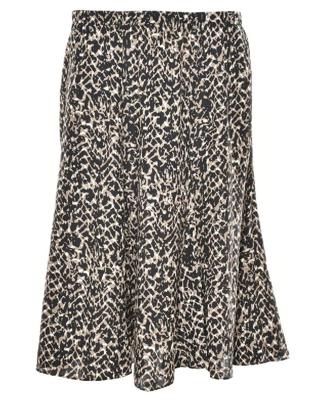 Animal Print Skirt - M