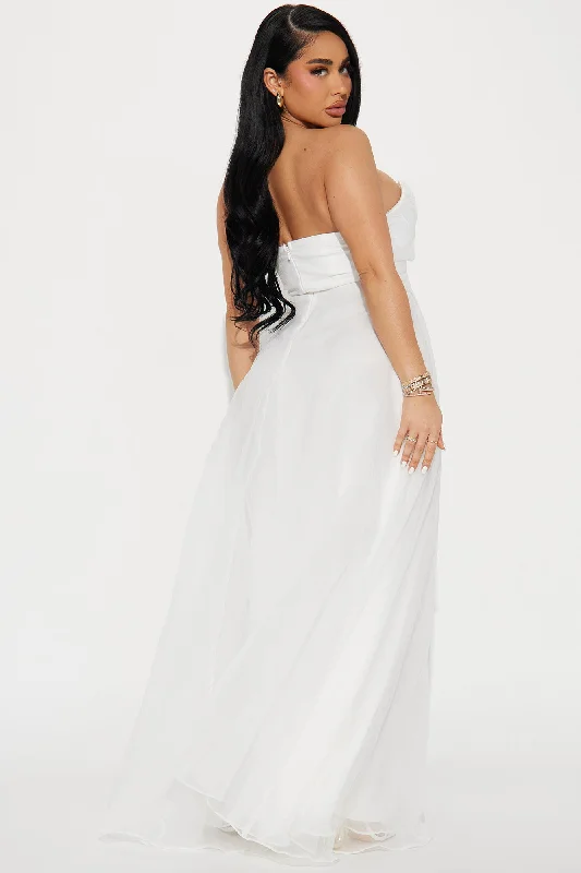 Evelyn Taffeta Gown - White