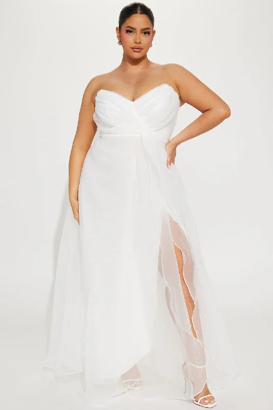 Evelyn Taffeta Gown - White