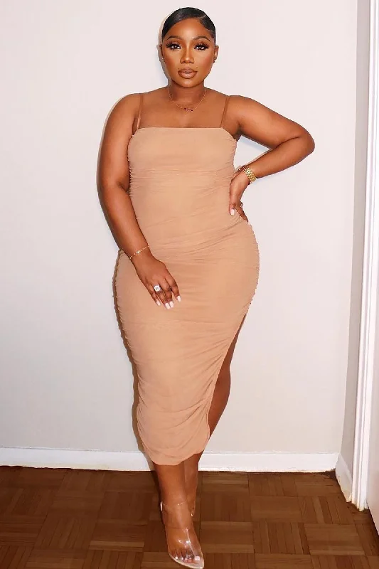 Feeling My Mesh Dress - Nude