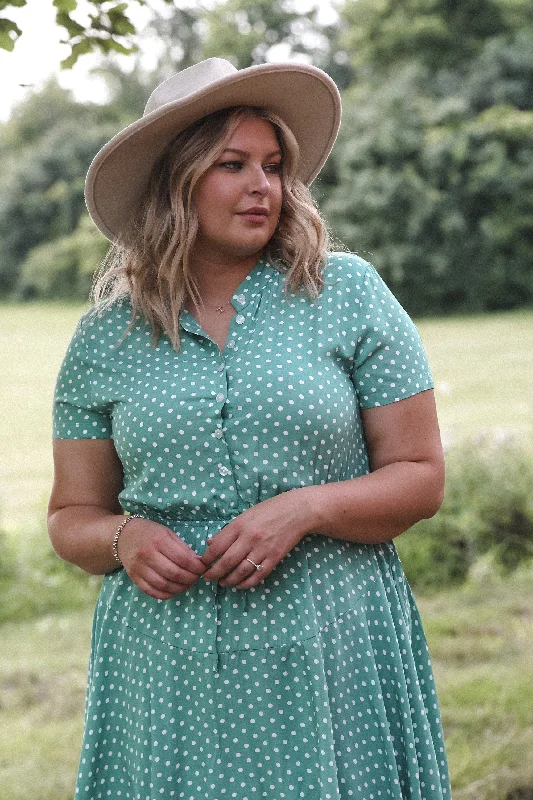 Stella Green Polka Dot Dress