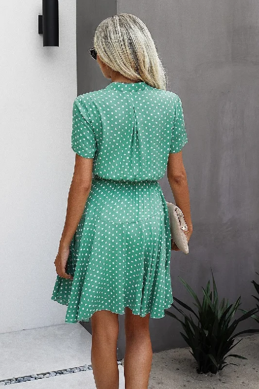 Stella Green Polka Dot Dress