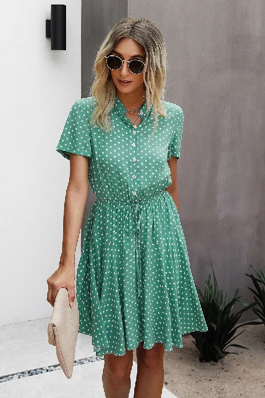 Stella Green Polka Dot Dress