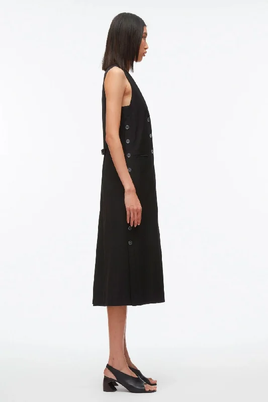 3.1 Phillip Lim Tailored Vest Dress with Set In Bra - Black