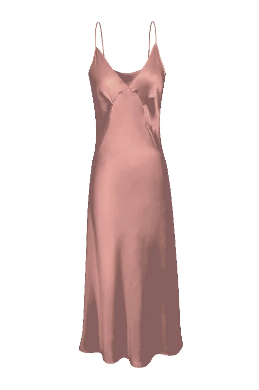 BM 7/8 Triangle Slip Dress - Mauve