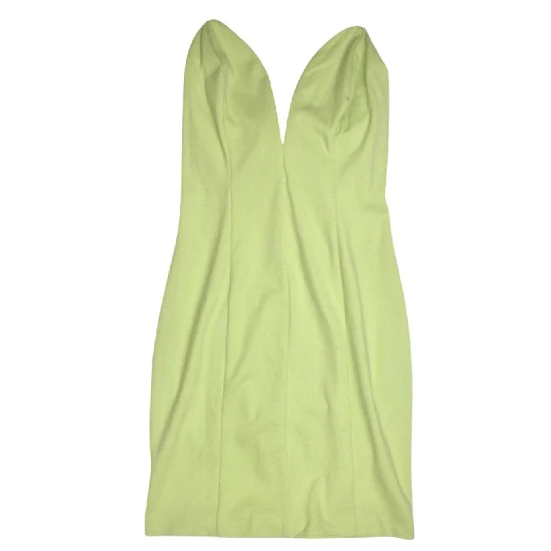 Lime Green Strapless Dress - Small