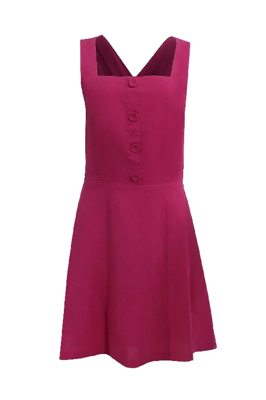 Pink Mini Dress With Buttons