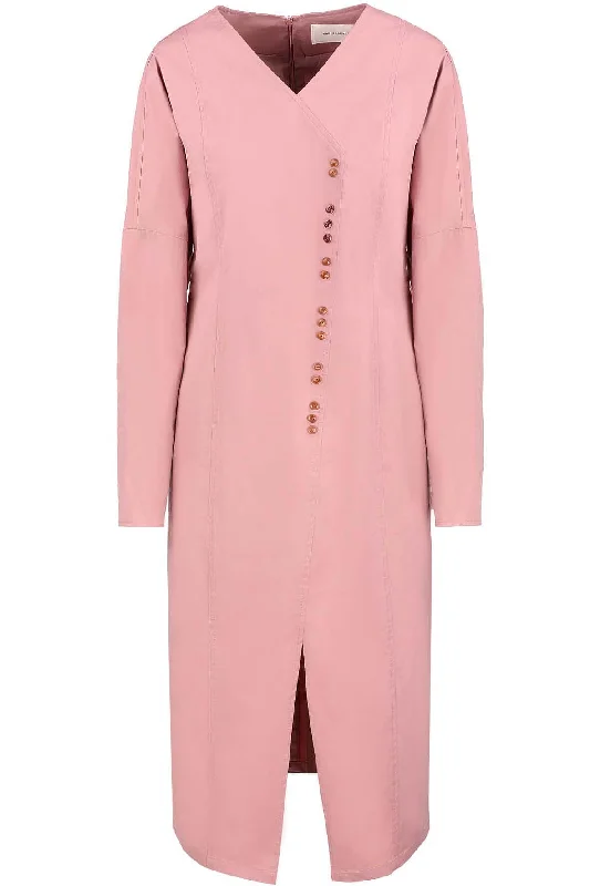 Two Three Button Dress Pink