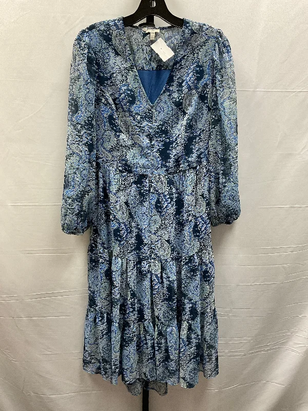 Blue Dress Casual Midi Joie, Size S