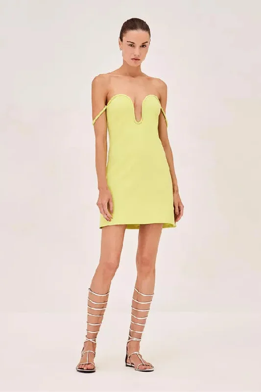 Brant Dress - Chartreuse