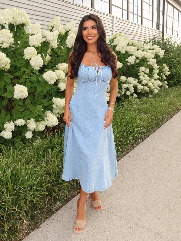 Clayton Denim Midi Dress