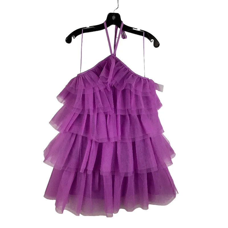 Dress Party Short By Vestique In Purple, Size: M