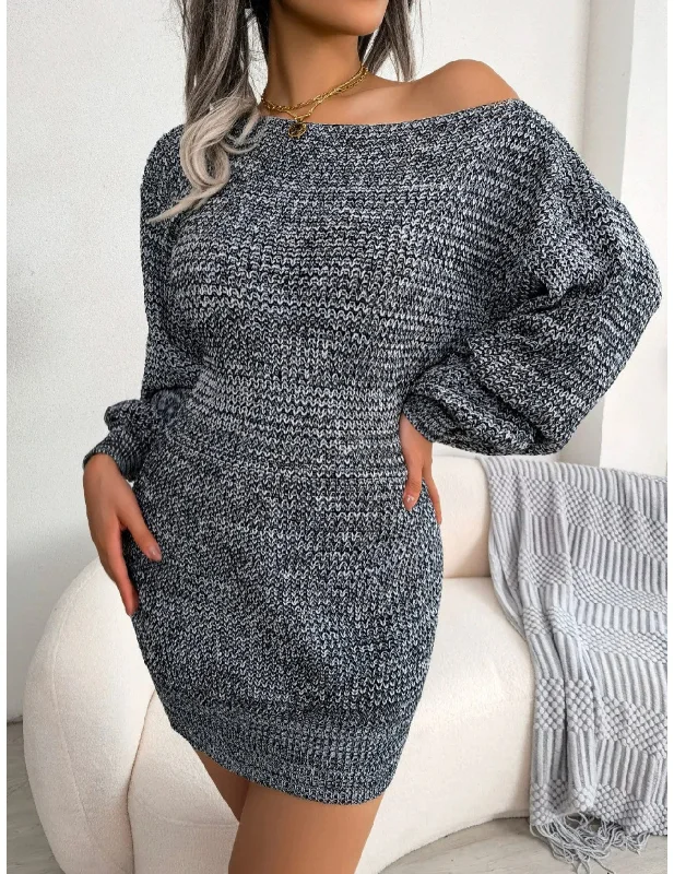 Gray knitted Dress