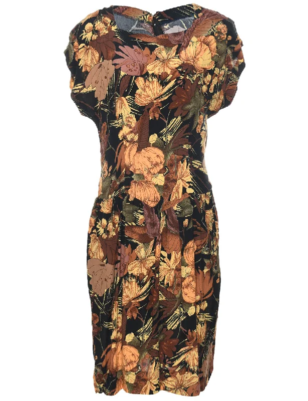 Floral Print Dress - M