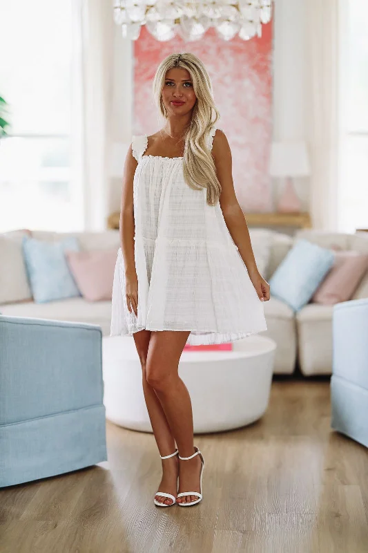 Going on the Move Mini Dress - White