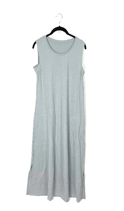 Grey Crew Neck Maxi Dress - Small and Medium