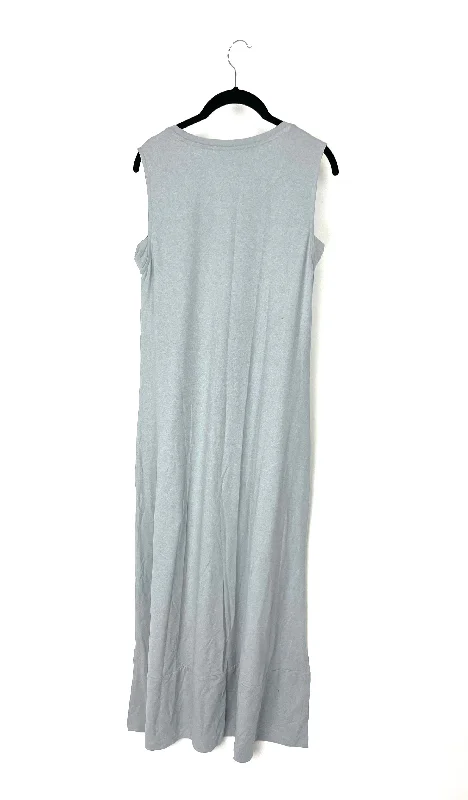 Grey Crew Neck Maxi Dress - Small and Medium