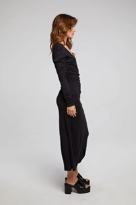 Harmony Licorice Midi Dress