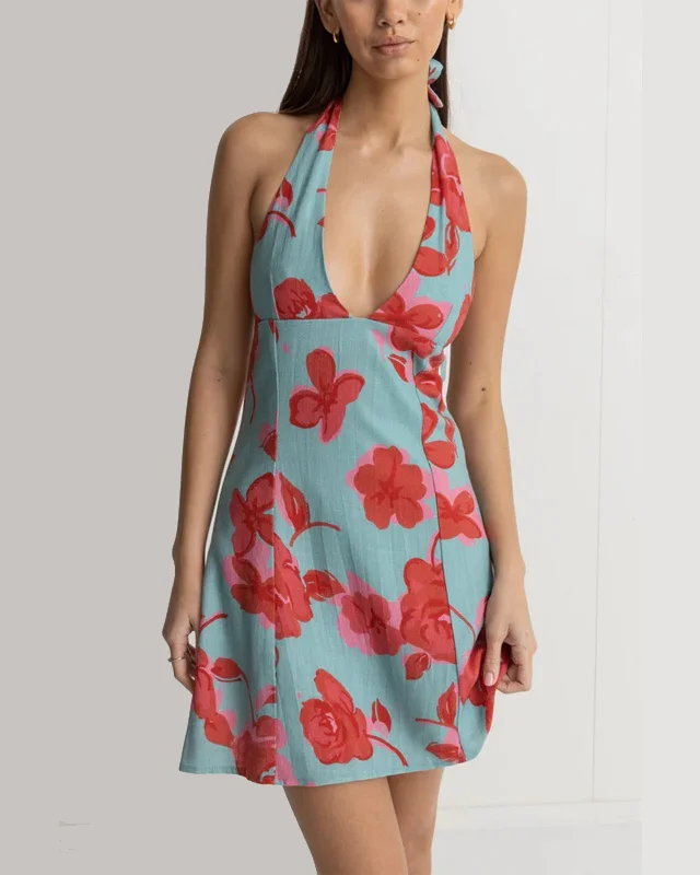 Inferna Floral Halter Dress