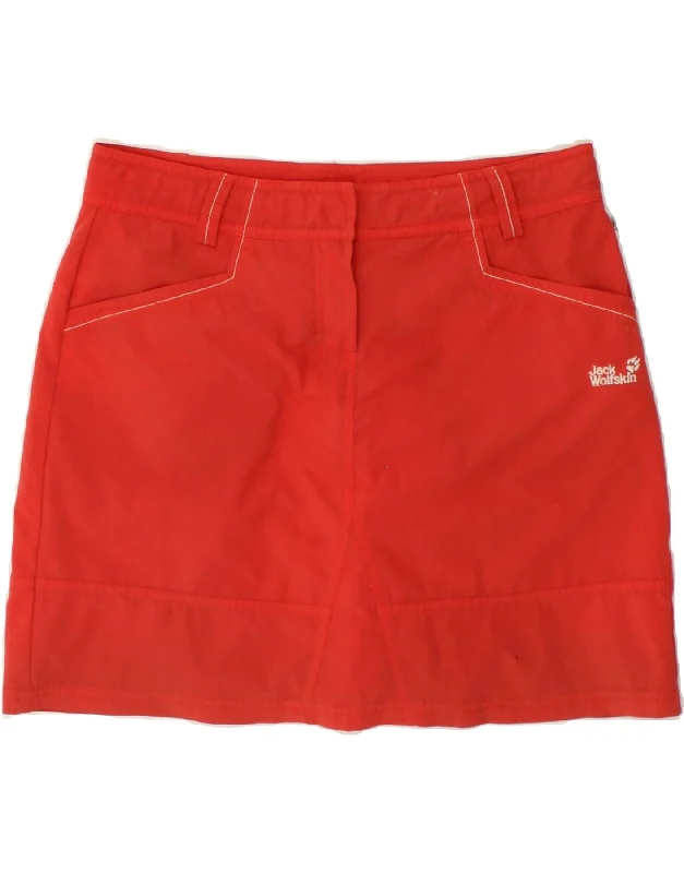 JACK WOLFSKIN Womens Mini Skirt UK 10/12 Medium W34 Red