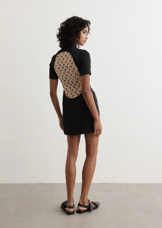 Jacquard Viscose Mini Dress