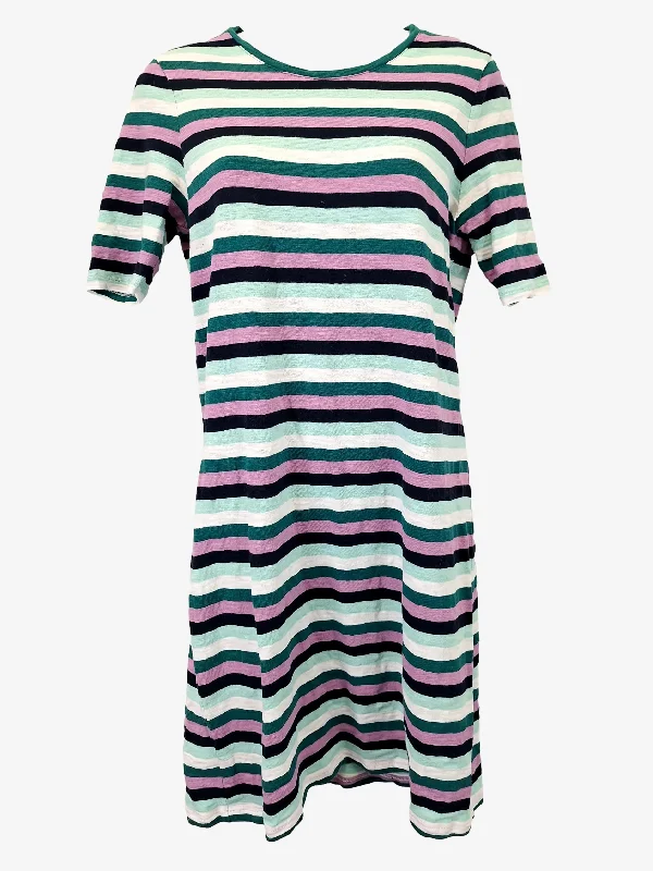 Marcs Effortless Multi Stripe T-shirt Midi Dress Size M