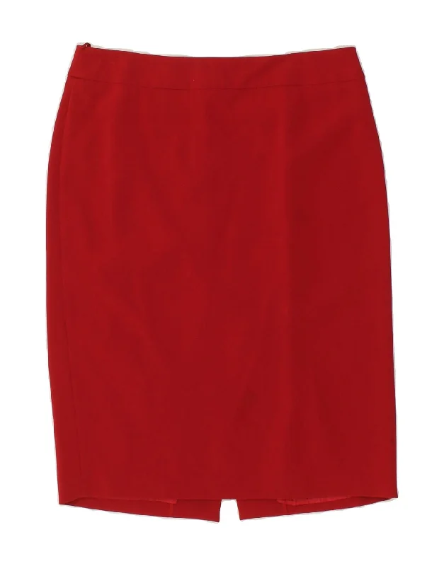 MAX MARA Womens Pencil Skirt W32 Large Red Triacetate