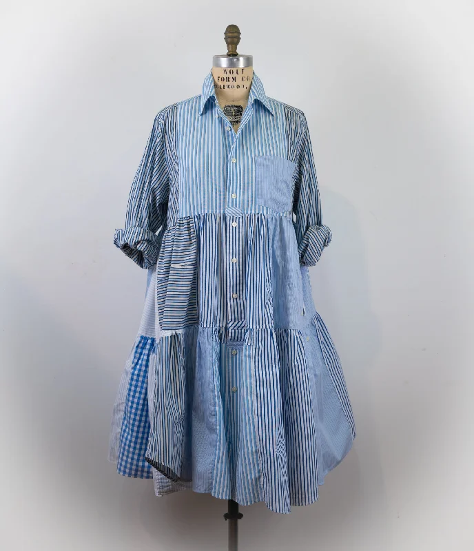 Montclair Upcycled Shirt Dress #030