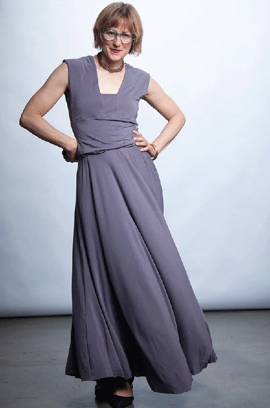 Rhianna Dress - Smokey Lavendar