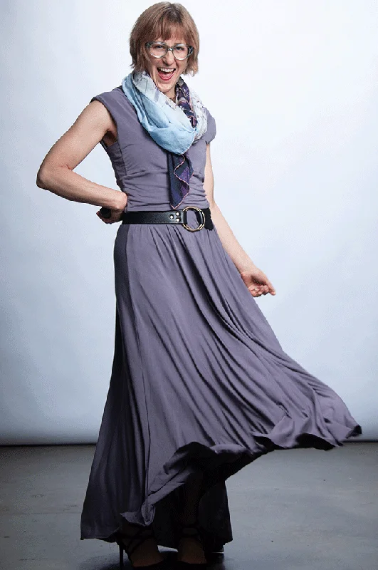 Rhianna Dress - Smokey Lavendar