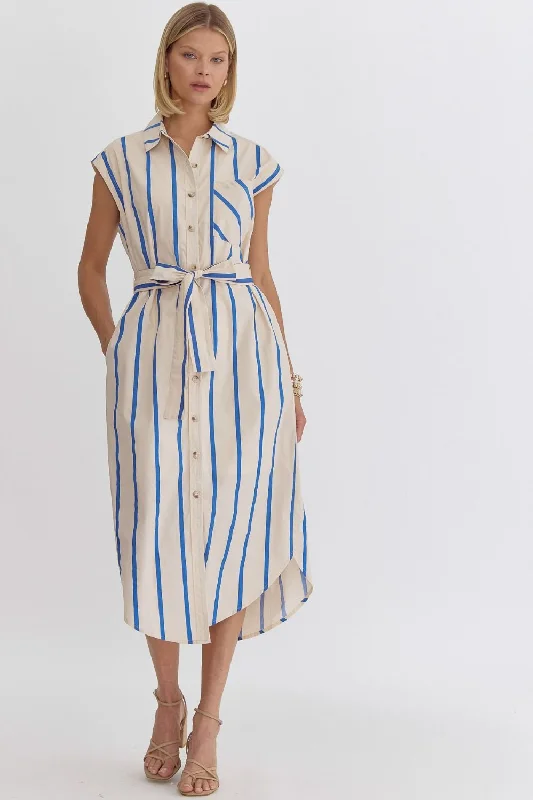 Stella Striped Midi Dress