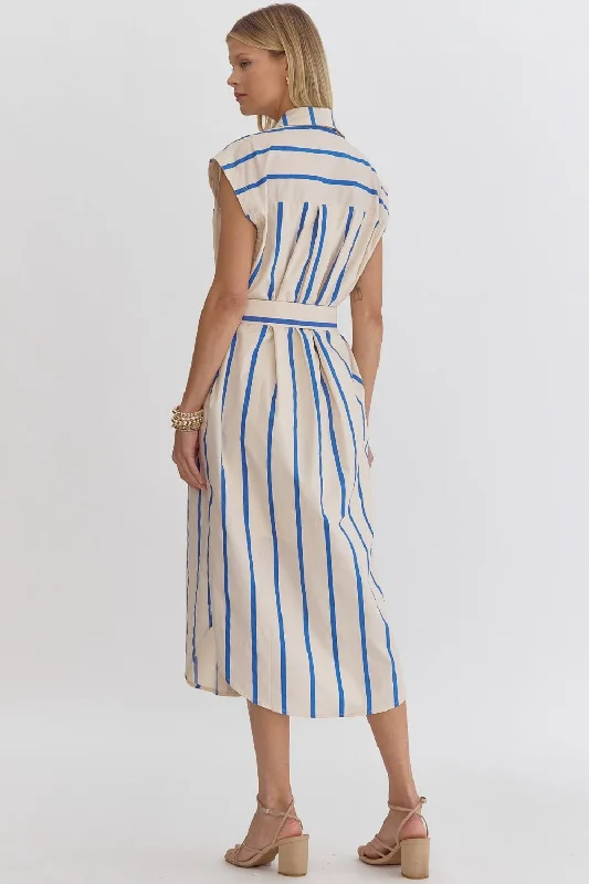 Stella Striped Midi Dress