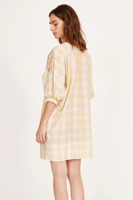 Silk Voile Sun Plaid PCH Dress