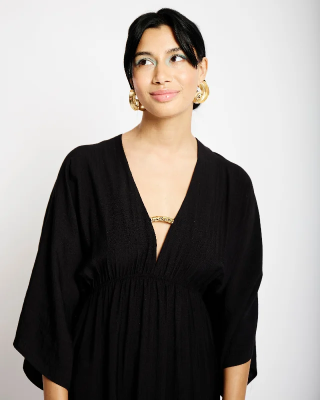 The Beaded Kaftan in Black