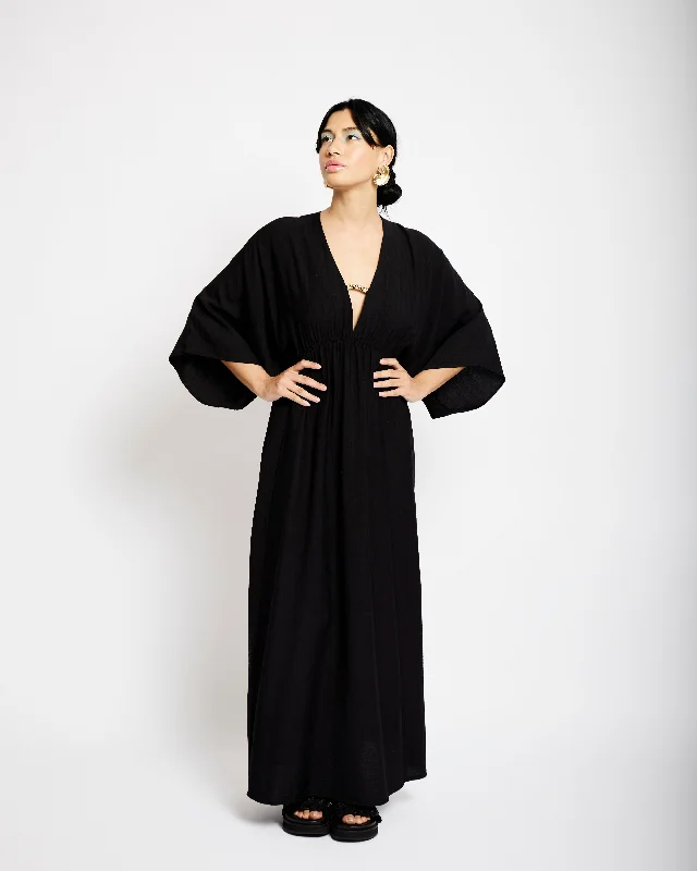 The Beaded Kaftan in Black