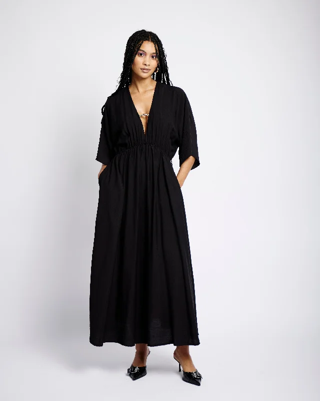 The Beaded Kaftan in Black