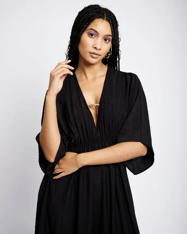 The Beaded Kaftan in Black