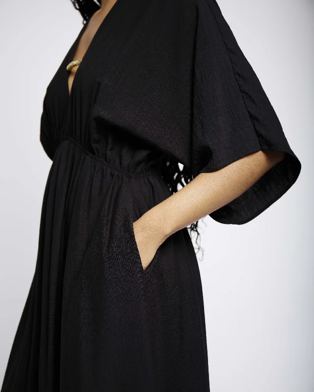 The Beaded Kaftan in Black