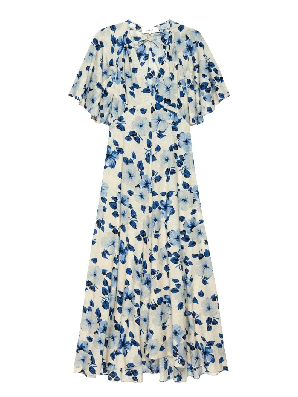 The Crescent Dress - Deep Meadow Floral