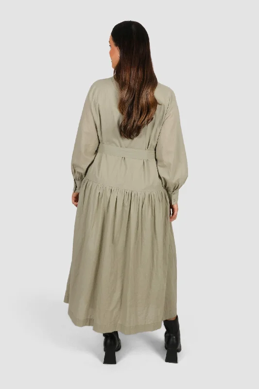 WISTERIA DRESS KHAKI