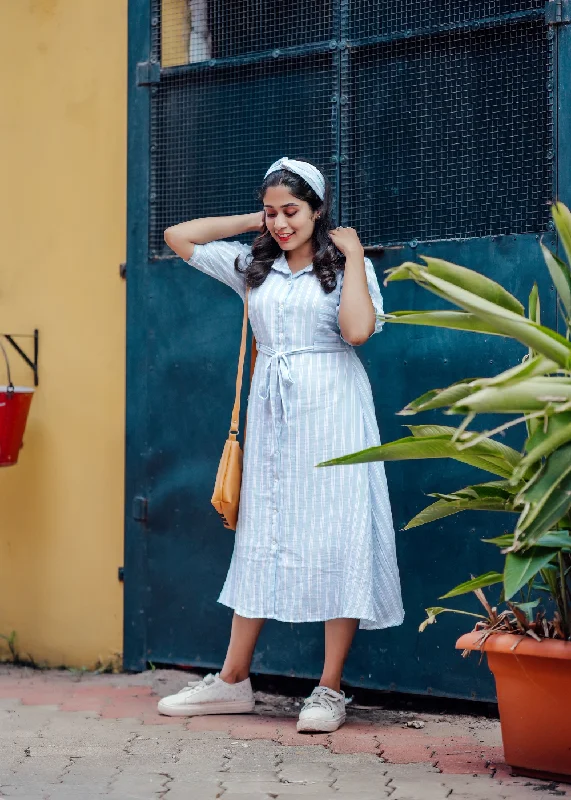 Striped Shirt Dress