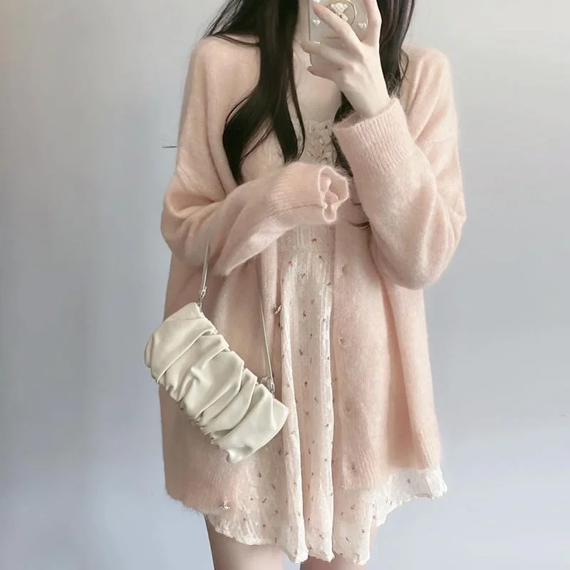 Women's Korean Style Solid Color Cardigan