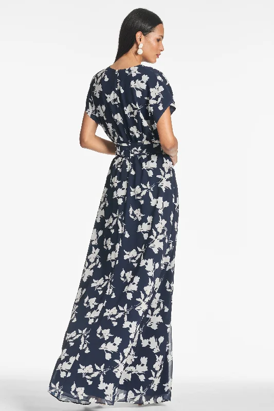 Leah Gown - Navy Venetia Petal