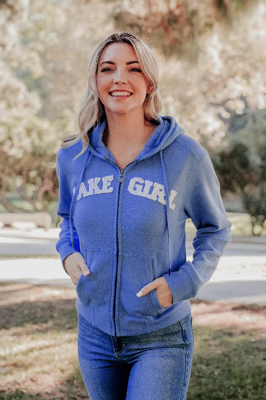 Full Zip Hoodie in Peri