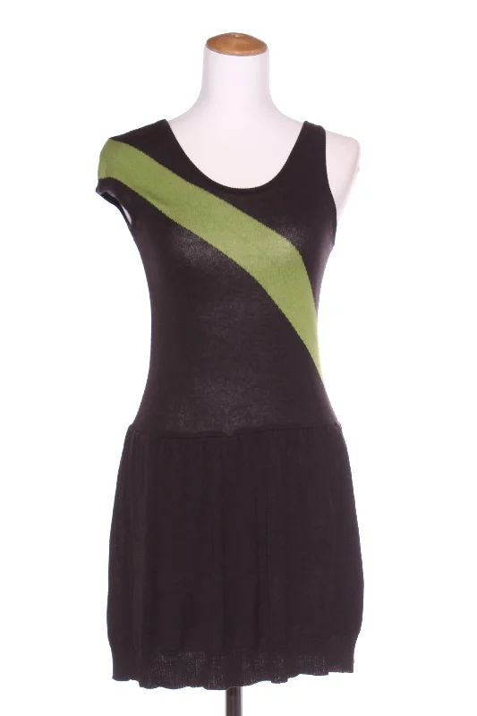 KATE SYLVESTER (NZ) Green stripe knit dress! 8