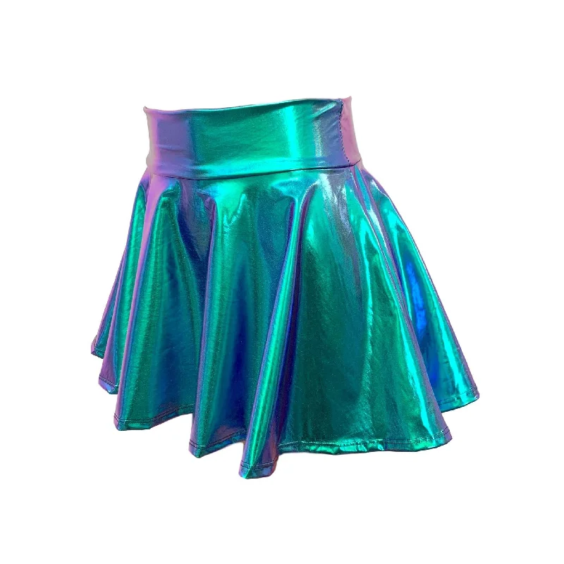 13"" Skater Skirt - Oil Slick Holographic