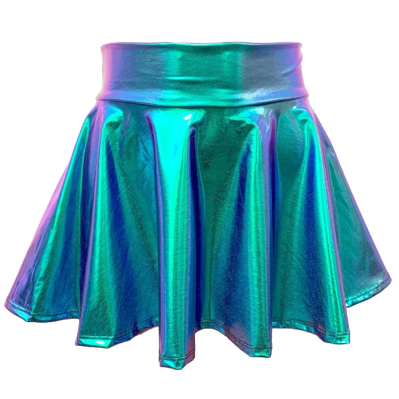 13"" Skater Skirt - Oil Slick Holographic