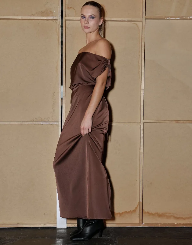 Viviana Maxi Dress (Cocoa)