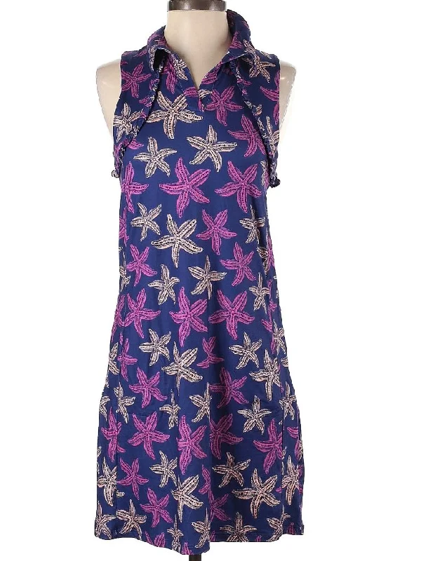 Women's Gottex Navy & Pink Starfish Sleeveless Golf Dress Size XS