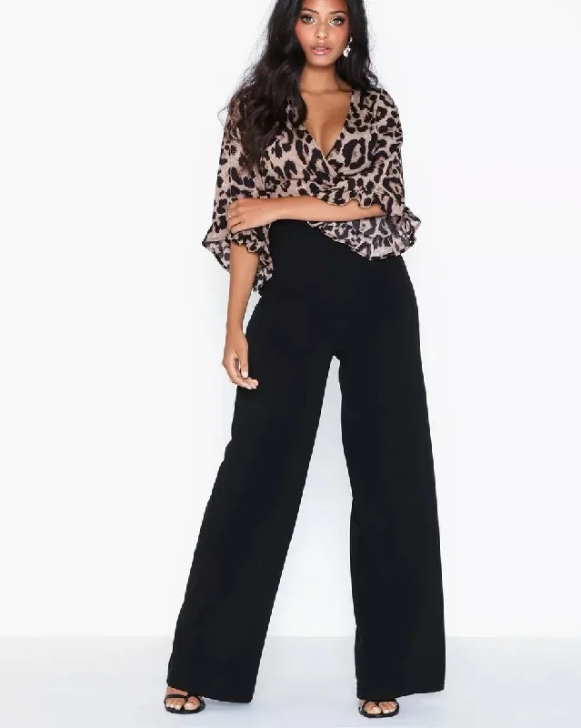 2 in 1 Frill Leopard Jumpsuit